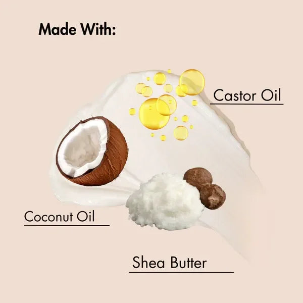 Haarpflege-Creme mit Kokosöl, Sheabutter und Rizinusöl, ideal für lockiges Haar