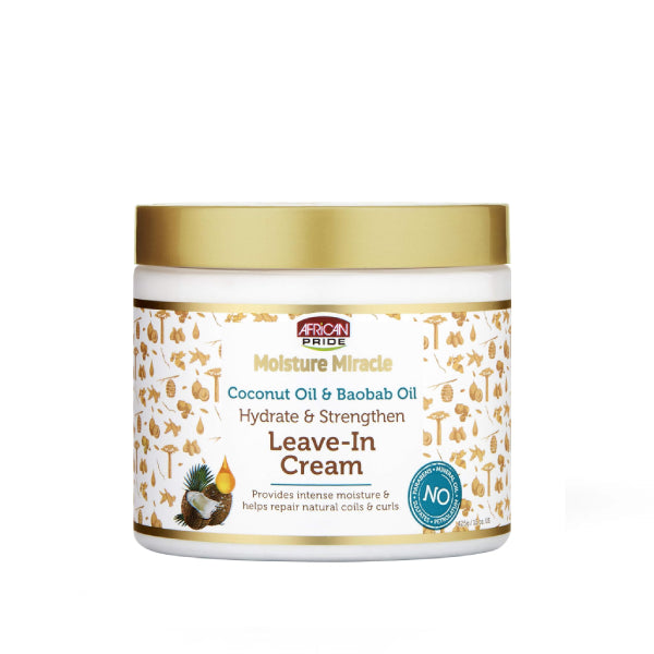 African Pride Moisture Miracle Coconut Oil & Baobab Oil Leave-In Cream 425ml
