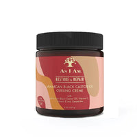 Creme für Locken mit Jamaican Black Castor Oil in brauner Dose, geeignet für lockiges Haar