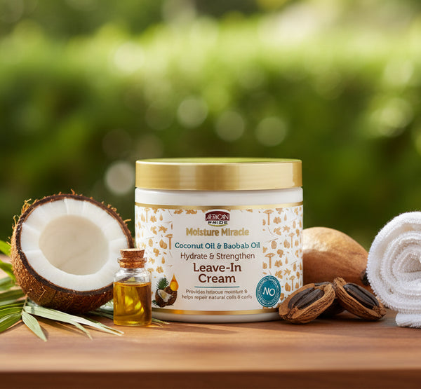 African Pride Moisture Miracle Coconut Oil & Baobab Oil Leave-In Cream 425ml
